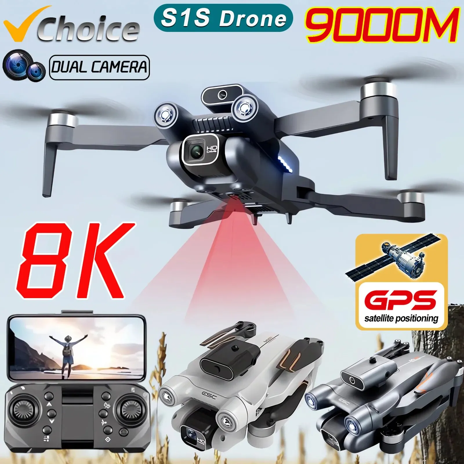 S1S 5G GPS Drone Caméra 8K, Mo - Drone Kit Professional avis et prix
